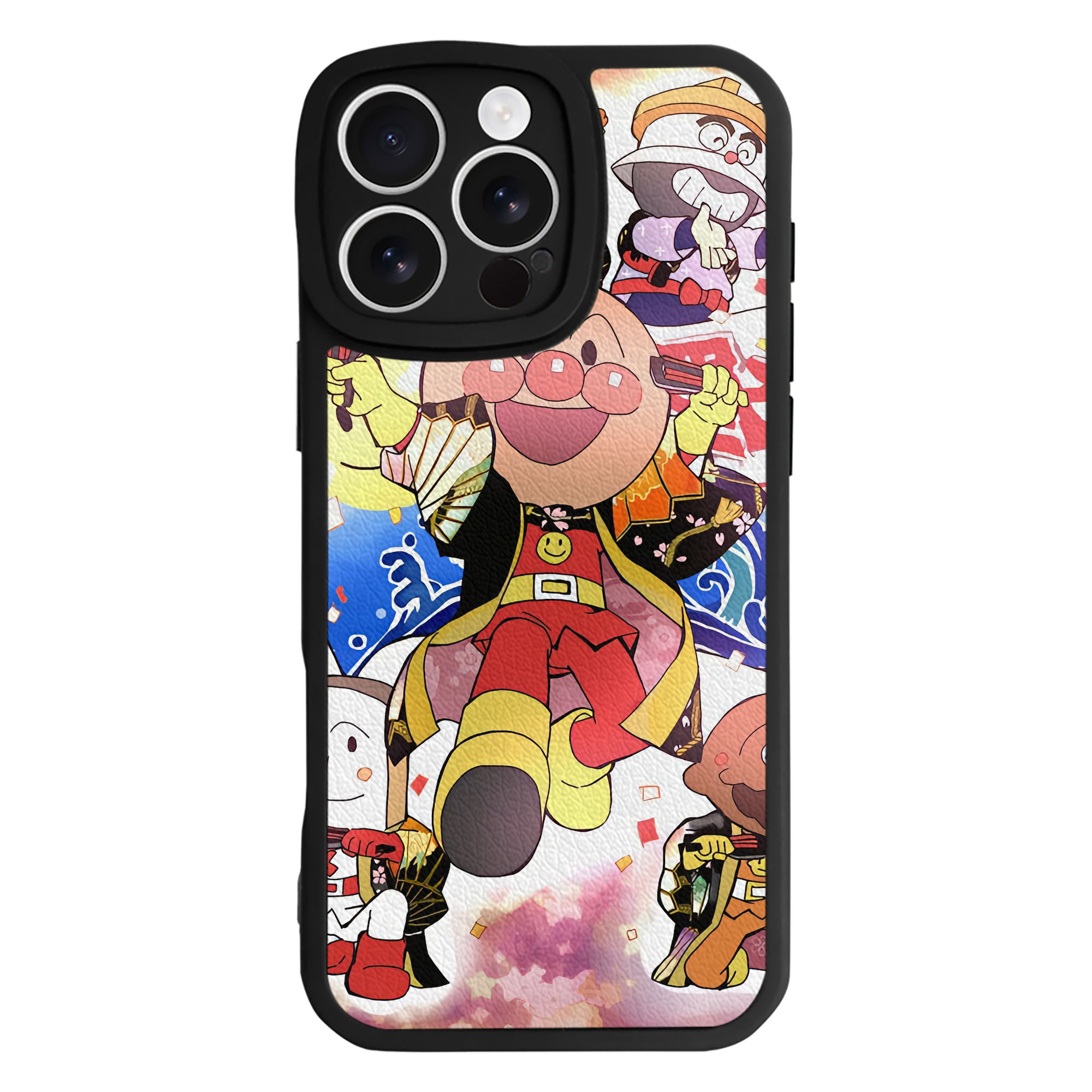 （画像用） アンパンマン Anpanman 【iPhone 16シリーズ対応】シリコンスマホケース（レザー調） 材質：シリコン